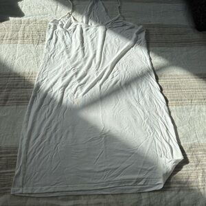 White mini sleep dress cover up slip dress. Haute Hippie.  Medium